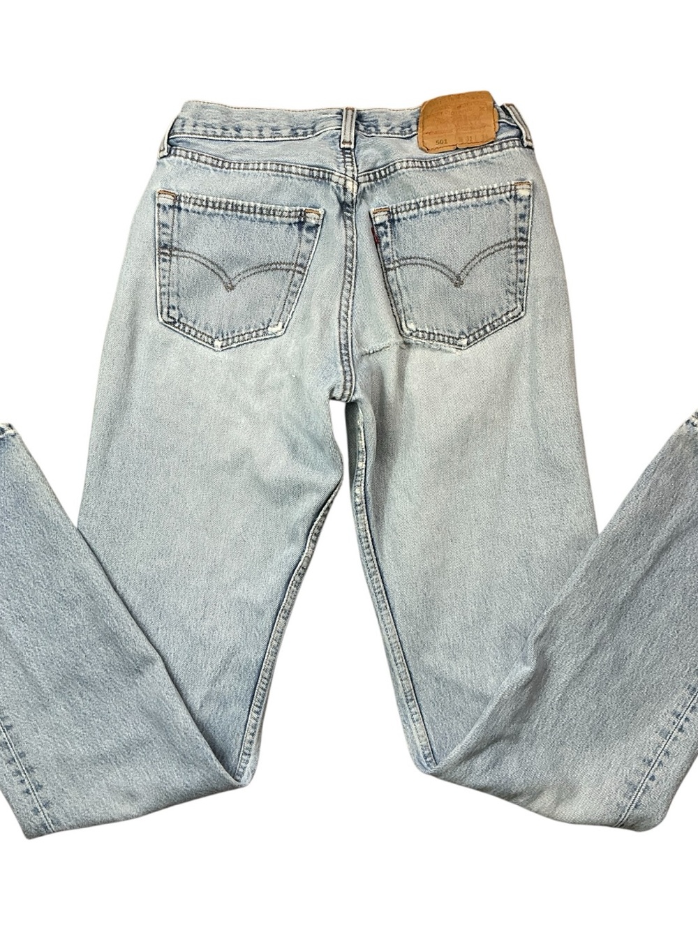 Vintage Levi’s 501 button fly light wash jeans 28 x 32 USA made